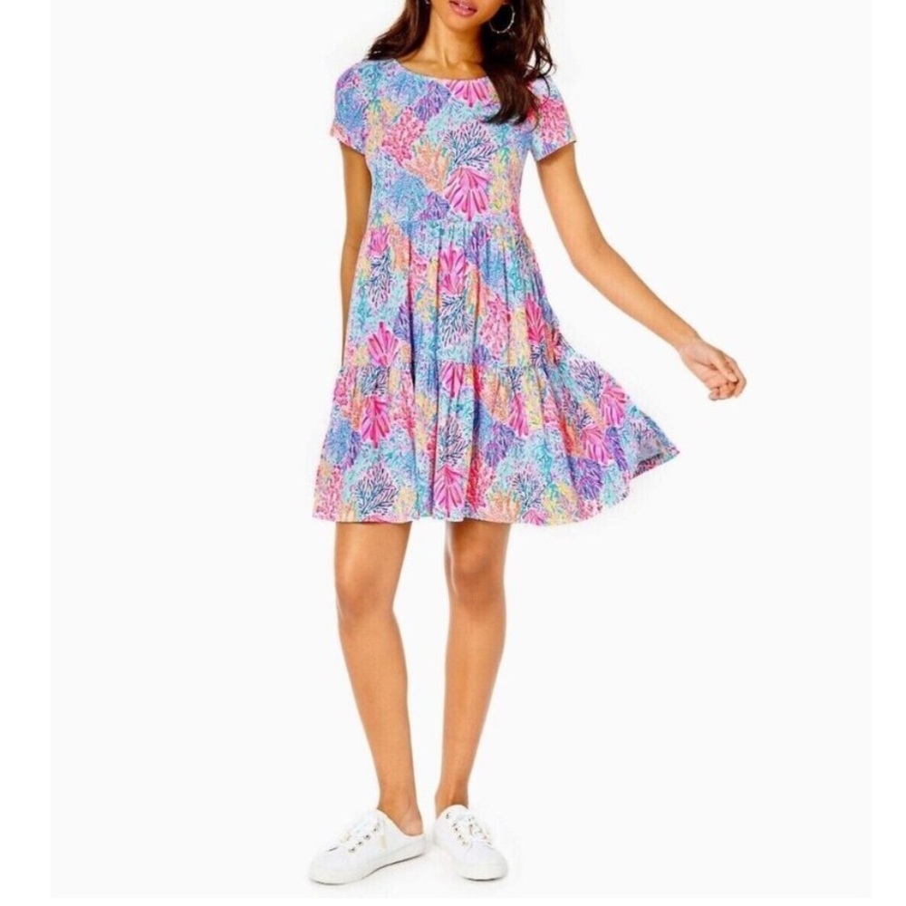 Lilly Pulitzer Geanna Short Sleeve Dress in Splashdance Size Small